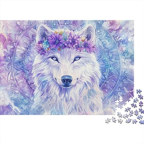 Wolf Puzzles 1000 Teile Schwer Puzzle Spielzeug Lernspiel Impossible Herausforderungsspielzeug Für Erwachsene Und Kinder in Bewährter 1000pcs (75x50cm) von CRKATXU
