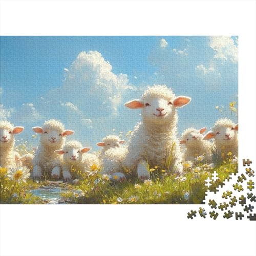 Ziege Puzzle 1000-teilige Schwer Puzzle Spielzeug Lernspiel Impossible Herausforderungsspielzeug Für Erwachsene Und Kinder Ab 12 Jahren 1000pcs (75x50cm) von CRKATXU