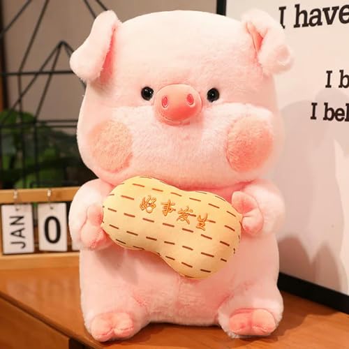 CRLed Kawaii Schwein Plüsch Spielzeug Schwein mit Kaki Erdnuss Tier Plüsch Schwein Kissen für Kinder 23cm 2 von CRLed