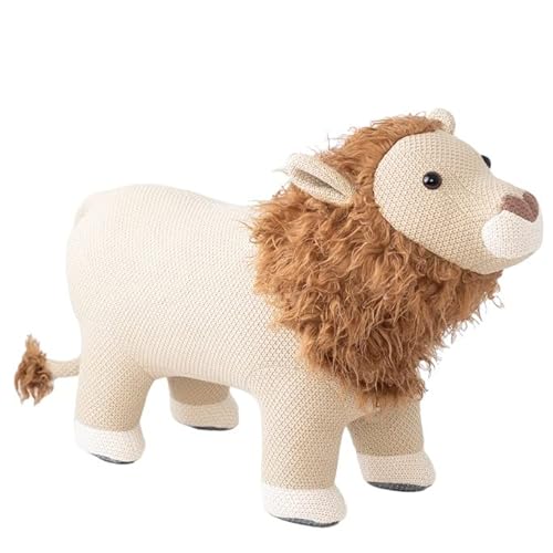 CROCHETTS Plüschtier Freumi Löwe von Crochet, Größe L, Stoff aus hypoallergener Baumwolle und Holzstruktur, Crochet Löwe, groß von CROCHETTS