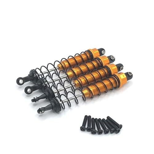12402a Shock Shock OiMetal Öl Gefüllt Vorne und Hinten Stoßdämpfer Dämpfer for Wltoys 12402-A A323 12409 1/12 RC Auto upgrade Teile (Color : Gold) von CRUMPS