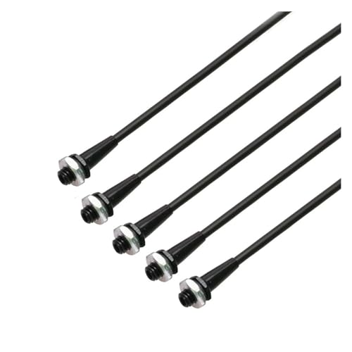5PCS RC Boot Auto Modell Bunte Aluminium Legierung Antenne Sitz Montage Rohr Hülse Mit Kappe + Mount Kit L320mm for DIY Zubehör (Color : Black and Black) von CRUMPS