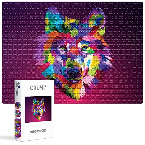 CRUNY Puzzle 1000 Teile Erwachsener kniffel Spaß für die ganze Familie - Abwechslungsreiche 1000 Puzzleteilige Motive für jeden Geschmack, Puzzle Erwachsene, Puzzel 1000 + Teile - Motiv: Wolf CRUNY Puzzle 1000 Teile Erwachsener kniffel Spaß für die ganze Familie - Abwechslungsreiche 1000 Puzzleteilige Motive für jeden Geschmack, Puzzle Erwachsene, Puzzel 1000 + Teile - Motiv: Wolf von CRUNY