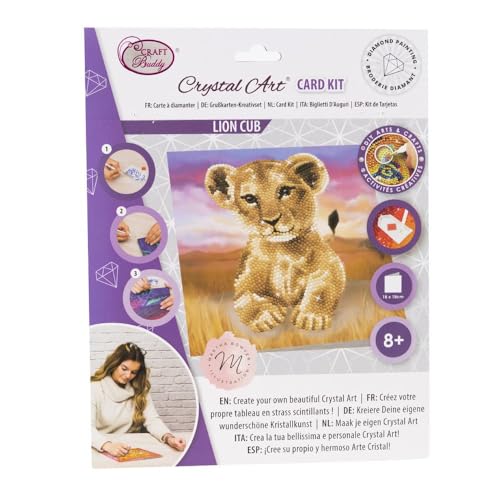 CRYSTAL ART Diamond Painting Set ab 8 Jahren – DIY Aktivität Erwachsene Kinder – Diamantkarte 18 x 18 cm – Löwenbaby – mit Kristallen, Eingabestift und Zubehör – kreatives Geschenk CRYSTAL ART Diamond Painting Set ab 8 Jahren – DIY Aktivität Erwachsene Kinder – Diamantkarte 18 x 18 cm – Löwenbaby – mit Kristallen, Eingabestift und Zubehör – kreatives Geschenk von CRYSTAL ART