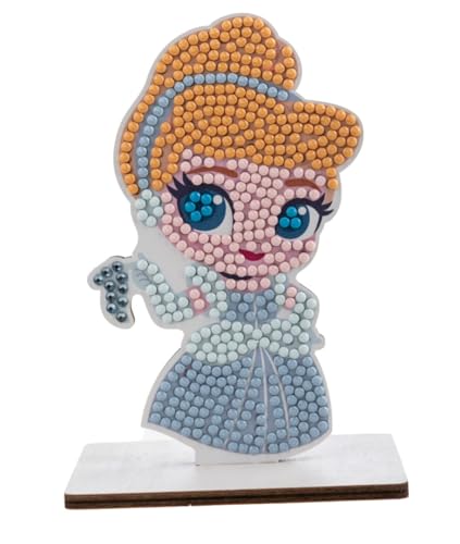 CRYSTAL ART - Set mit Diamant-Figuren – Manuelle Aktivität zum Basteln und Spaß – Erwachsene und Kinder – glitzernde Dekoration in verschiedenen Farben – Disney – Cinderella von CRYSTAL ART
