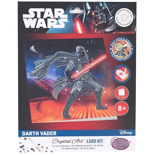 CRYSTAL ART Set mit Diamantkarte, 18 x 18 cm, Star Wars Darth Vader von CRYSTAL ART