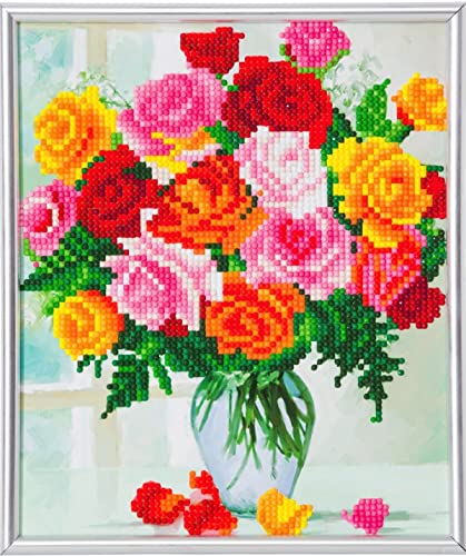 Craft Buddy Crystal Art CAM-24 Blumen, 21x25cm Bilderrahmen Kristallkunst, Mehrfarbig von CRYSTAL ART