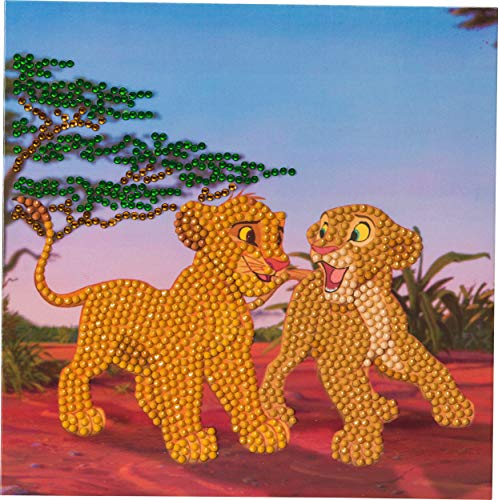 Craft Buddy Crystal Art CCK-DNY802 Simba and Nala, 18x18cm Crystal Art Card, Multi Craft Buddy Crystal Art CCK-DNY802 Simba and Nala, 18x18cm Crystal Art Card, Multi von CRYSTAL ART