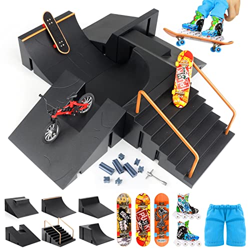 CS COSDDI Finger Skateboard und Rampe Zubehör Set, Fingerboard Skate Park Spielzeug Set, DIY Montage Skate Park Kit Fingerspielzeug Mit Rampe Parks Für Fingersportarten, Geschenk Für Kinder CS COSDDI Finger Skateboard und Rampe Zubehör Set, Fingerboard Skate Park Spielzeug Set, DIY Montage Skate Park Kit Fingerspielzeug Mit Rampe Parks Für Fingersportarten, Geschenk Für Kinder von CS COSDDI