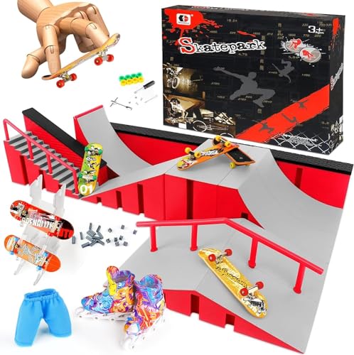 CS COSDDI Finger Skateboard und Rampe Zubehör Set, Fingerboard Skate Park Spielzeug Set, DIY Montage Skate Park Kit Fingerspielzeug Mit Rampe Parks Für Fingersportarten, Geschenk Für Kinder CS COSDDI Finger Skateboard und Rampe Zubehör Set, Fingerboard Skate Park Spielzeug Set, DIY Montage Skate Park Kit Fingerspielzeug Mit Rampe Parks Für Fingersportarten, Geschenk Für Kinder von CS COSDDI