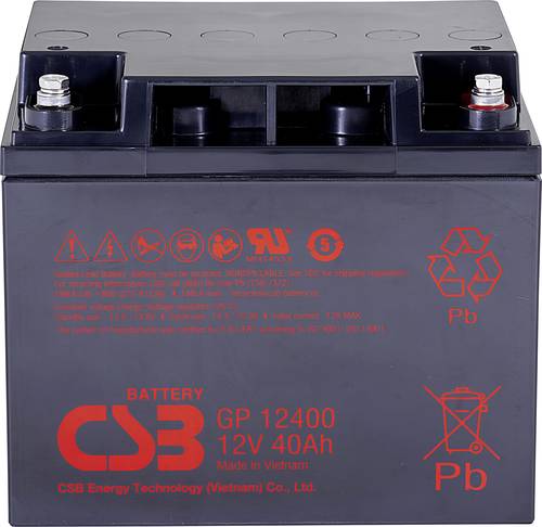 CSB Battery GP 12400 Standby USV GP12400B8 Bleiakku 12V 40Ah Blei-Vlies (AGM) (B x H x T) 197 x 171 von CSB Battery
