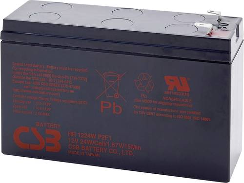 CSB Battery HR 1224W high-rate HR1224WF2F1 Bleiakku 12V 5.8Ah Blei-Vlies (AGM) (B x H x T) 151 x 98 von CSB Battery