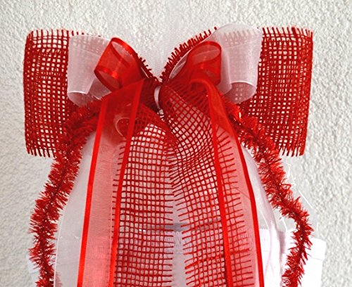 Schmuckschleife Schleife für Schultüte Zuckertüte "Rustical Red" ~20 x 40 cm Rot/Weiß Schmuckschleife Schleife für Schultüte Zuckertüte "Rustical Red" ~20 x 40 cm Rot/Weiß von CSB