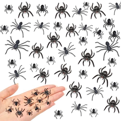CSLGDMAI 50 Stück Halloween Spinnen Deko,Realistische Kunststoff Spinne für Halloween Tischdeko, Gruseldeko, Partydeko Innen & Außen – Kleine Schwarze Spinnen für Spinnennetz CSLGDMAI 50 Stück Halloween Spinnen Deko,Realistische Kunststoff Spinne für Halloween Tischdeko, Gruseldeko, Partydeko Innen & Außen – Kleine Schwarze Spinnen für Spinnennetz von CSLGDMAI