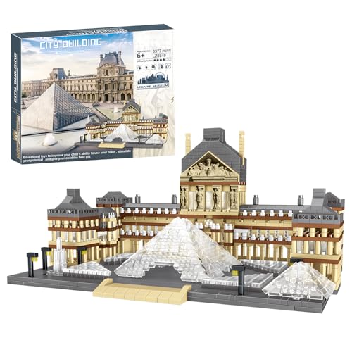 CSNRHG Paris Louvre Museum Modell Bausteine Set Micro Bricks Weltberühmte Architektur Bildungsspielzeug für Kinder Erwachsene 3377 Stück Geburtstag CSNRHG Paris Louvre Museum Modell Bausteine Set Micro Bricks Weltberühmte Architektur Bildungsspielzeug für Kinder Erwachsene 3377 Stück Geburtstag von CSNRHG