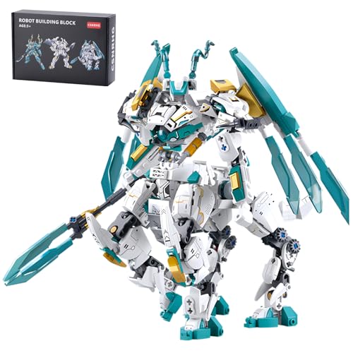 CSNRHG Weißes Pferd Drache Samurai Mech Roboter Modell Ritter 2 in 1 Bausteine Spielzeug Set Mythischer Geburtstag für Alter 8+ Kinder Erwachsene Teens 731 Teile CSNRHG Weißes Pferd Drache Samurai Mech Roboter Modell Ritter 2 in 1 Bausteine Spielzeug Set Mythischer Geburtstag für Alter 8+ Kinder Erwachsene Teens 731 Teile von CSNRHG