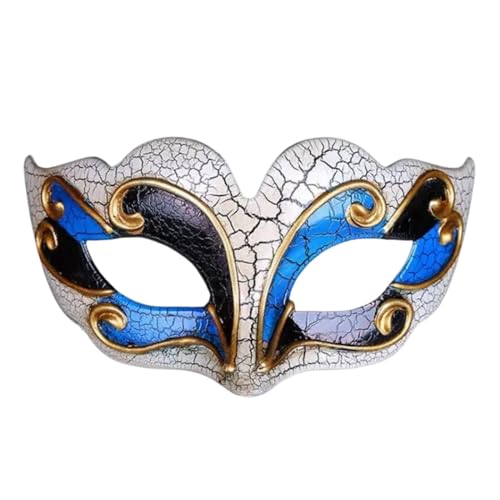 CSSHNL Maskerade-Maske, oberer Riss, halbes Gesicht, Maskerade-Maske, Halloween-Motto-Party, Cosplay-Maske, Tanz-Make-up-Requisiten Maskerade Maske (Size : Blue) von CSSHNL
