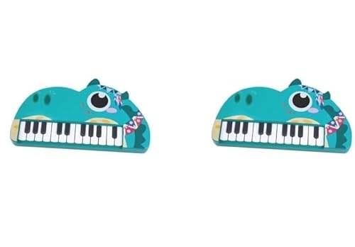 Klavier, Kinder Keyboard Musikinstrument mit Mikrofon (2 Set (Dinosaurier)) von CSXMONEY