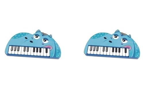 Klavier, Kinder Keyboard Musikinstrument mit Mikrofon (2 Set (Hippo)) von CSXMONEY