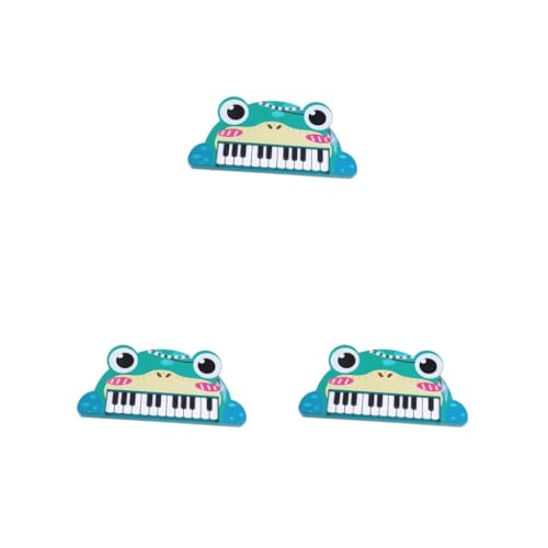Klavier, Kinder Keyboard Musikinstrument mit Mikrofon (3 Set (Frosch)) von CSXMONEY