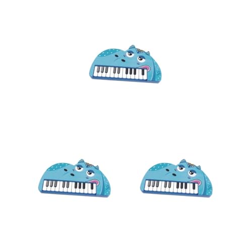 Klavier, Kinder Keyboard Musikinstrument mit Mikrofon (3 Set (Hippo)) von CSXMONEY