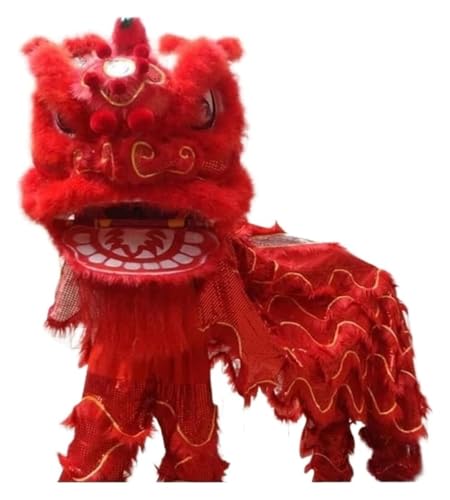 CSYQPDMBDL Löwen-Tanz-Kostüm, Löwen-Tanz-Maskottchen-Kostüm, Chinesischer Löwentanz Traditionelles Zubehör Outdoor-Sport(Red) von CSYQPDMBDL