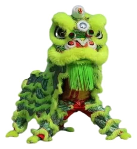 CSYQPDMBDL Löwen-Tanz-Kostüm, Löwen-Tanz-Maskottchen-Kostüm, Outdoor-Sportarten Drachen- und Löwentanz-Requisiten Drachentanz for die Frühlingsfestparty(Green) von CSYQPDMBDL