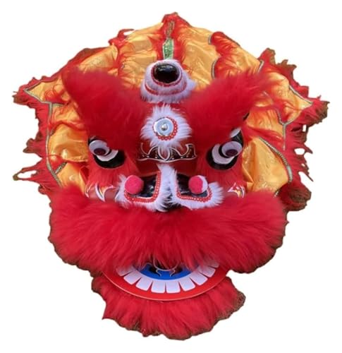 CSYQPDMBDL Löwen-Tanz-Kostüm, Löwen-Tanz-Maskottchen-Kostüm, Traditioneller Löwentanzkopf, chinesischer Löwentanz, Drachentanz for die Frühlingsfestparty(Red) von CSYQPDMBDL