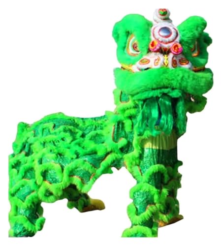 CSYQPDMBDL Löwen-Tanz-Kostüm, Löwen-Tanz-Maskottchen-Kostüm, Traditionelles Kunstfestival Feiern Löwentanz-Aufführung Drachentanz Löwen-Frühlingsfest-Party(Green) von CSYQPDMBDL