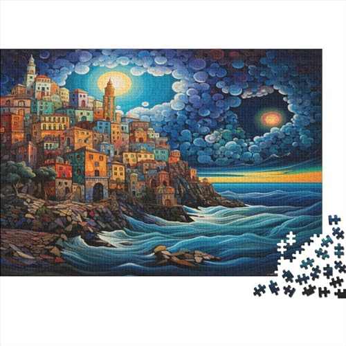 Cinque Terre Puzzles 300pcs (40x28cm) Für Erwachsene Schönes Dorf Puzzle Lernspiele Heimdekorationspuzzle von CTAMM