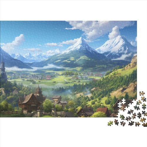 DIY Puzzles 300pcs (40x28cm) Für Erwachsene Beautiful Alps Puzzles Für Erwachsene Puzzle-Lernspiele Alpenlandschaft von CTAMM