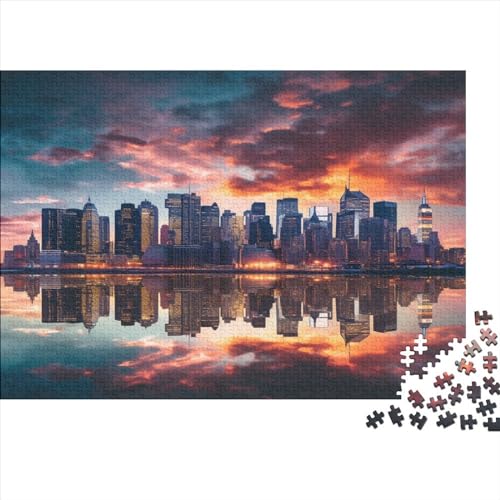 DIY Puzzles 500pcs (52x38cm) Für Erwachsene City Night View Puzzles Für Erwachsene Puzzle-Lernspiele Stadtblick von CTAMM