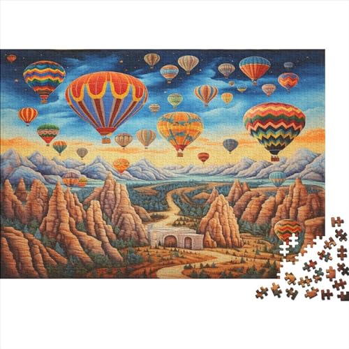 DIY Puzzles 500pcs (52x38cm) Für Erwachsene Hot Air Balloon Puzzles Für Erwachsene Puzzle-Lernspiele Hundemuster von CTAMM