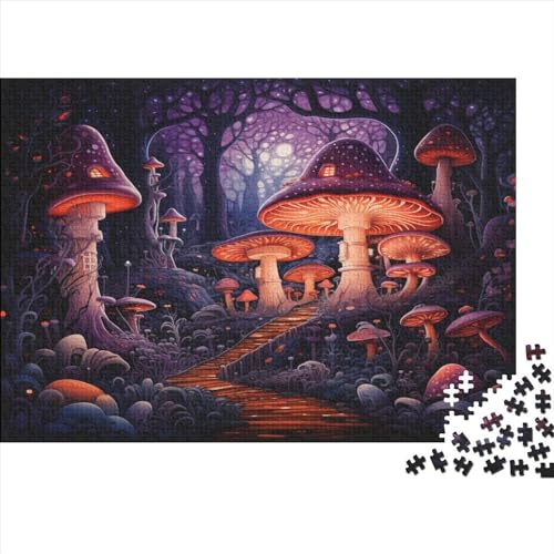 DIY Puzzles 500pcs (52x38cm) Für Erwachsene Mushroom House Puzzles Für Erwachsene Puzzle-Lernspiele Pilz von CTAMM