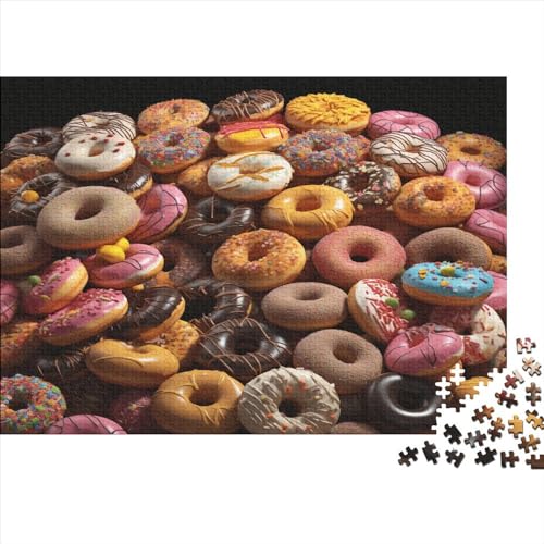 Donuts Dessert 1000pcs (75x50cm) Festliches Puzzle Für Erwachsene Feine Süßigkeiten Rätsel,herausforderndes Spiel,DIY Geschicklichkeitsspiele Für Die Ganze Familie von CTAMM