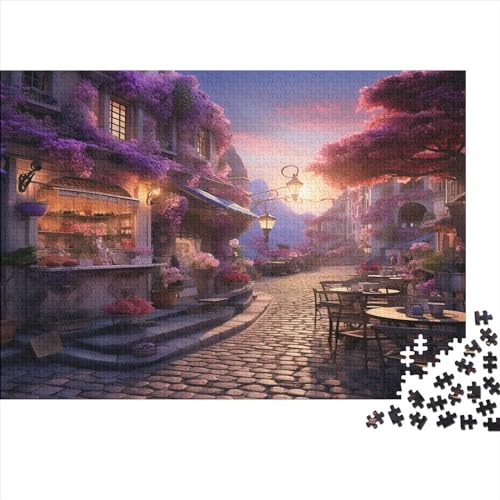 Morgenblumen 1000pcs (75x50cm) Puzzles,Streets of Town Anspruchsvolle Spielpuzzles,Geschicklichkeitsspiele Für Die Ganze Familie von CTAMM