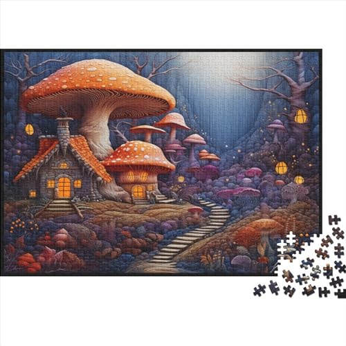 Mushroom House 300pcs (40x28cm) Puzzles,Pilz Anspruchsvolle Spielpuzzles,Geschicklichkeitsspiele Für Die Ganze Familie von CTAMM