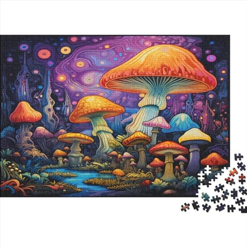 Mushroom House 500pcs (52x38cm) Festliches Puzzle Für Erwachsene Pilz Rätsel,herausforderndes Spiel,DIY Geschicklichkeitsspiele Für Die Ganze Familie von CTAMM