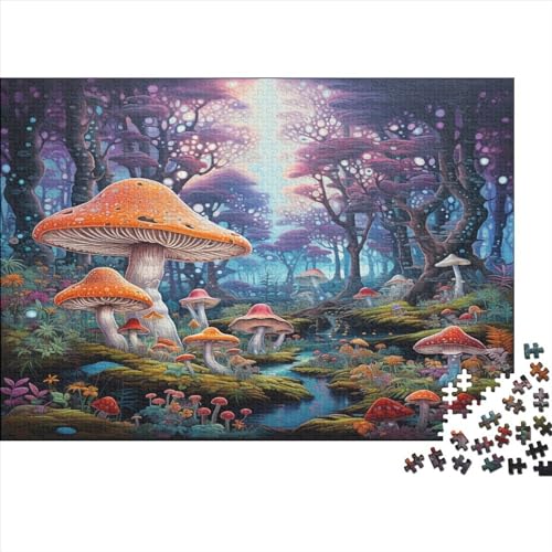 Mushroom House Puzzles 500pcs (52x38cm) Für Erwachsene Pilz Puzzle Lernspiele Heimdekorationspuzzle von CTAMM