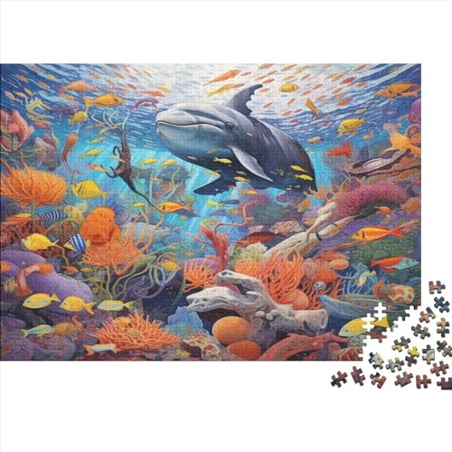 Puzzle Ocean World,Puzzle 300pcs (40x28cm) Ab 14 Jahren,Coral Delphine Puzzle Erwachsene,EIN Geschicklichkeitsspiel Für Die Ganze Familie Zum Gemeinsamen Spielen von CTAMM