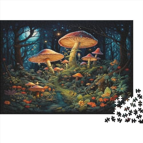 Puzzles 1000pcs (75x50cm) Für Erwachsene,Mushroom House Puzzles Für Frauen Und Männer. Hochwertiges,präzises Ineinandergreifen Pilz von CTAMM