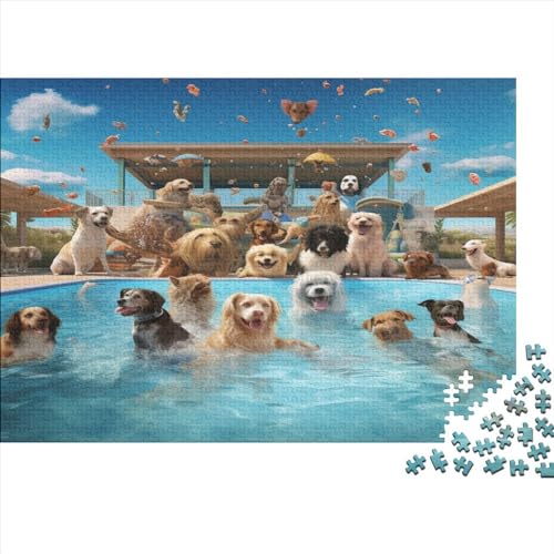 Puzzles 1000pcs (75x50cm) Für Erwachsene Dog Water Park Puzzles Für Erwachsene Puzzle-Lernspiele Hundemuster von CTAMM