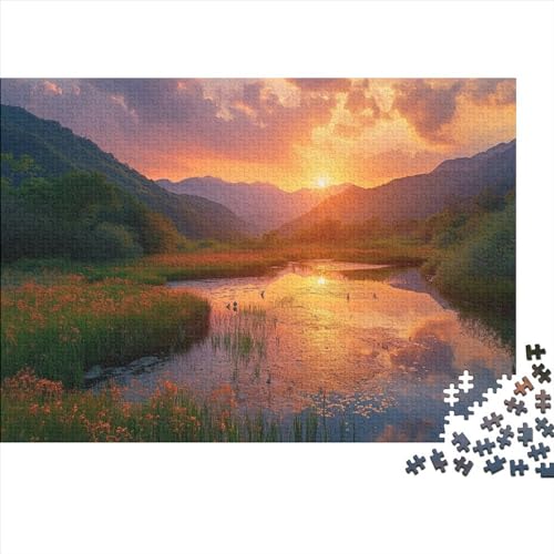Puzzles 1000pcs (75x50cm) Für Erwachsene Sunset Landscape Puzzles Für Erwachsene Puzzle-Lernspiele Naturlandschaft von CTAMM