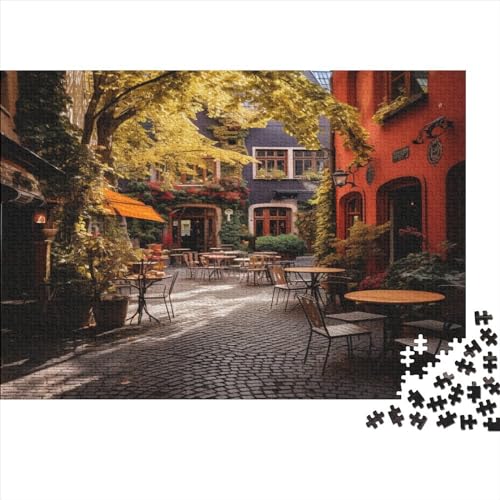 Puzzles 500pcs (52x38cm) Für Erwachsene Coffee Street Puzzles Für Erwachsene Puzzle-Lernspiele Straßenszene von CTAMM
