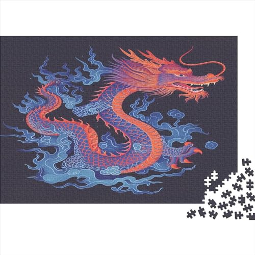 Puzzles 500pcs (52x38cm) Für Erwachsene Drache Puzzles Für Erwachsene Puzzle-Lernspiele Dragon Pattern von CTAMM