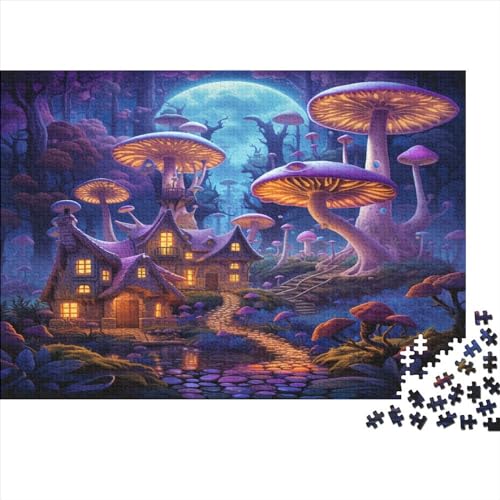 Puzzles Für Erwachsene 1000pcs (75x50cm),Mushroom House Hochwertige Puzzles Für Erwachsene Pilz Anspruchsvolles Spiel von CTAMM