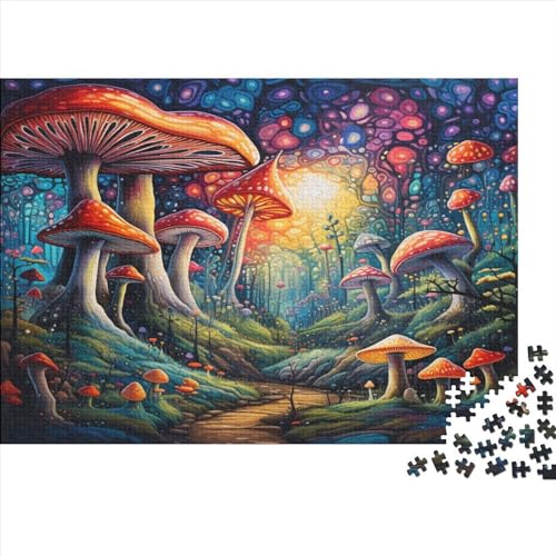 Puzzles Für Erwachsene 300pcs (40x28cm),Mushroom House Hochwertige Puzzles Für Erwachsene Pilz Anspruchsvolles Spiel von CTAMM