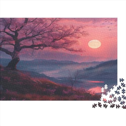 Sunset Landscape 1000pcs (75x50cm) Puzzle Für Erwachsene Naturlandschaft Rätsel,Schwieriges Rätsel,DIY Geschicklichkeitsspiele Für Die Ganze Familie von CTAMM
