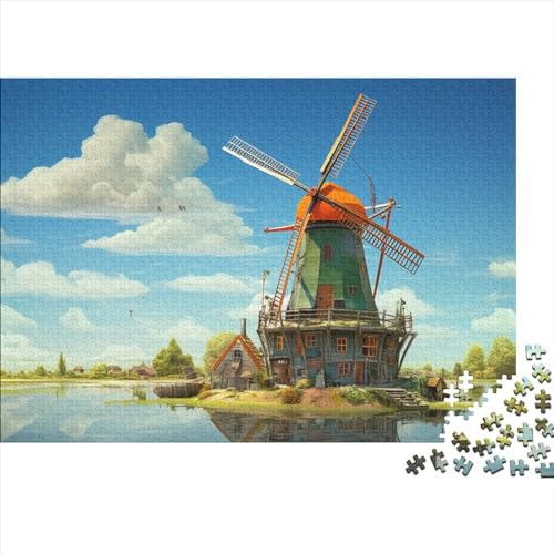 Windmills Puzzles 300pcs (40x28cm) Für Erwachsene Wasserstadt Puzzle Lernspiele Heimdekorationspuzzle von CTAMM
