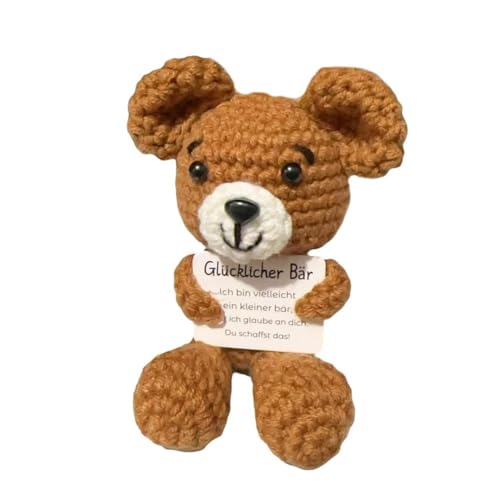 CTDWNT Positive Bär häkeln, Positive Bär Emotionale Unterstützung Häkeln, Bär Niedliche Handgemachte Geschenke EM-Karte, mit Puppe Gestrickt Positiv CTDWNT Positive Bär häkeln, Positive Bär Emotionale Unterstützung Häkeln, Bär Niedliche Handgemachte Geschenke EM-Karte, mit Puppe Gestrickt Positiv von CTDWNT